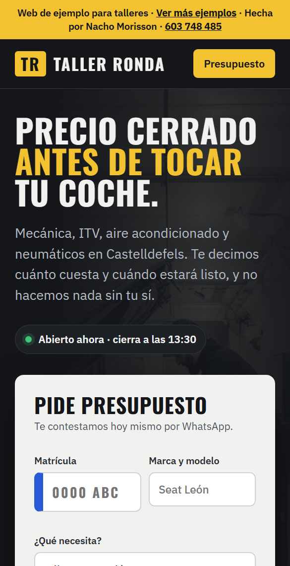 Web de ejemplo para un taller